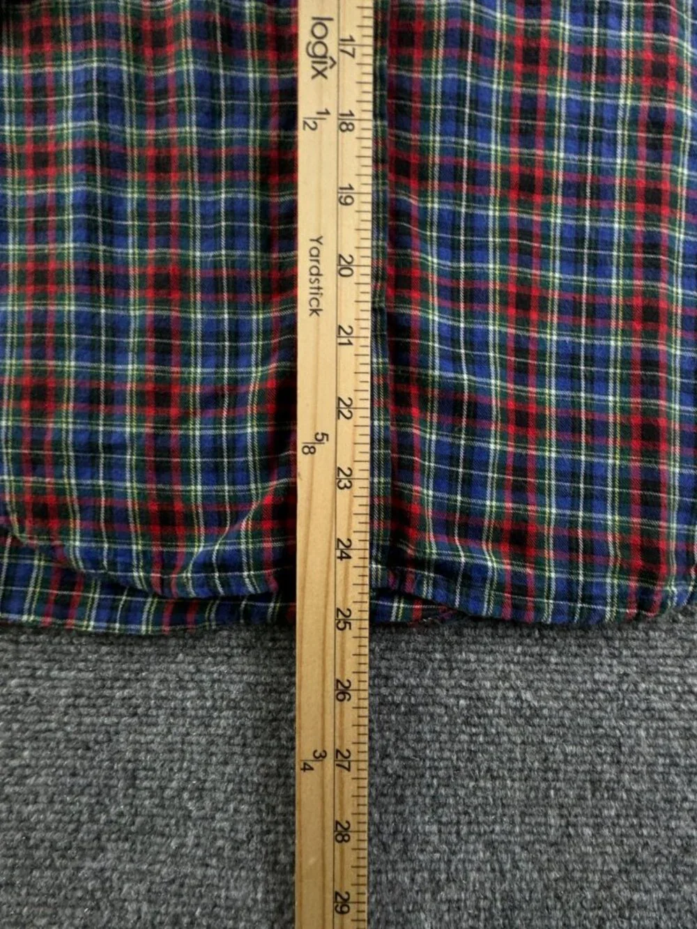 Ralph Lauren Boys Flannel Button Up Shirt Long Sleeve Colorful Plaid Red Blue